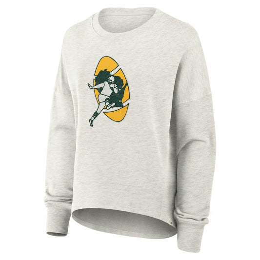 Green Bay Packers Women's Oversized Hometown Pullover Sweatshirt - Heather Gray cheap