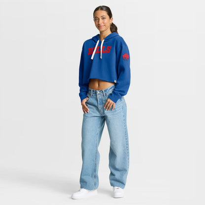 Buffalo Bills Women's Oversized Hometown Heritage Cropped Hoodie - Royal on sale