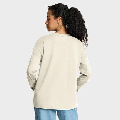 Denver Broncos Women's Dove Legacy Long Sleeve T-Shirt - Cream outlet