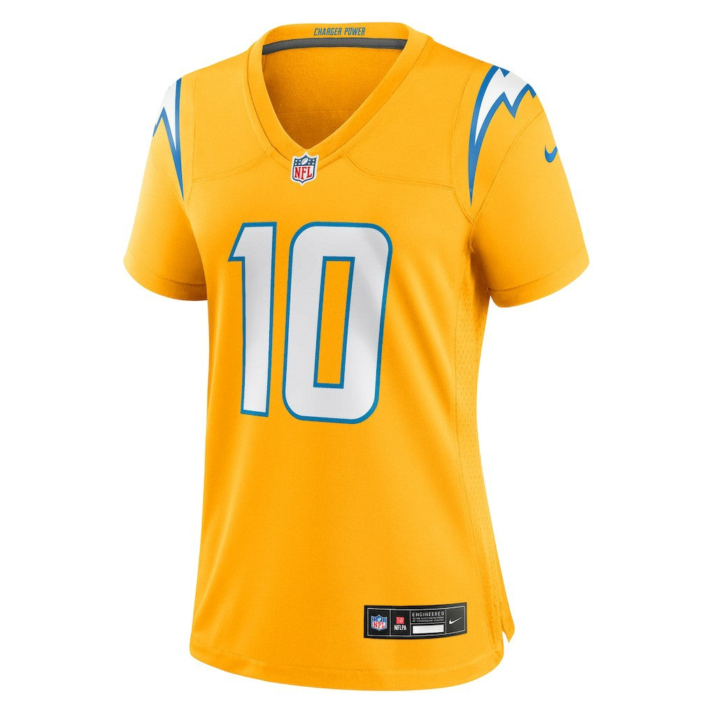Justin Herbert Los Angeles Chargers Women's Alternate Charger Power Game Jersey - Gold | Nike on sale