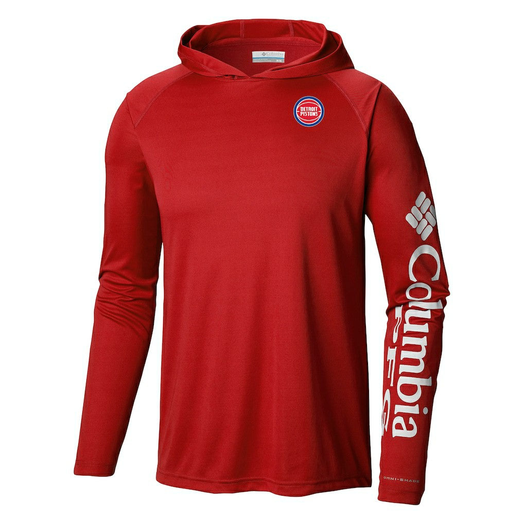 Detroit Pistons Terminal Tackle Long Sleeve Hoodie T-Shirt sale - Red | Columbia cheap