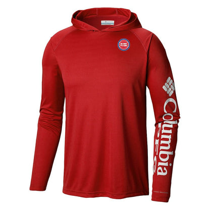 Detroit Pistons Terminal Tackle Long Sleeve Hoodie T-Shirt sale - Red | Columbia cheap
