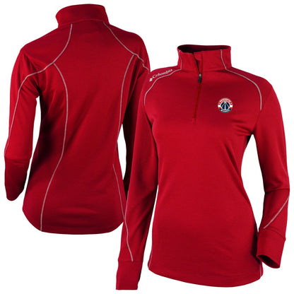 Washington Wizards Women's Omni-Wick Shotgun 2.0 Quarter-Zip Pullover Top - Red | Columbia on sale