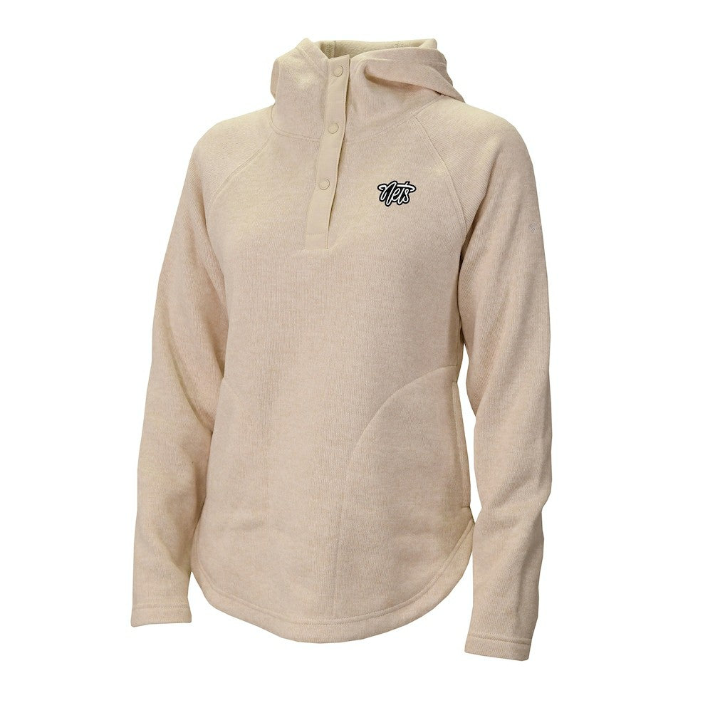Brooklyn Nets Women's Sweater Weather Quarter-Snap Hoodie - White | Columbia online