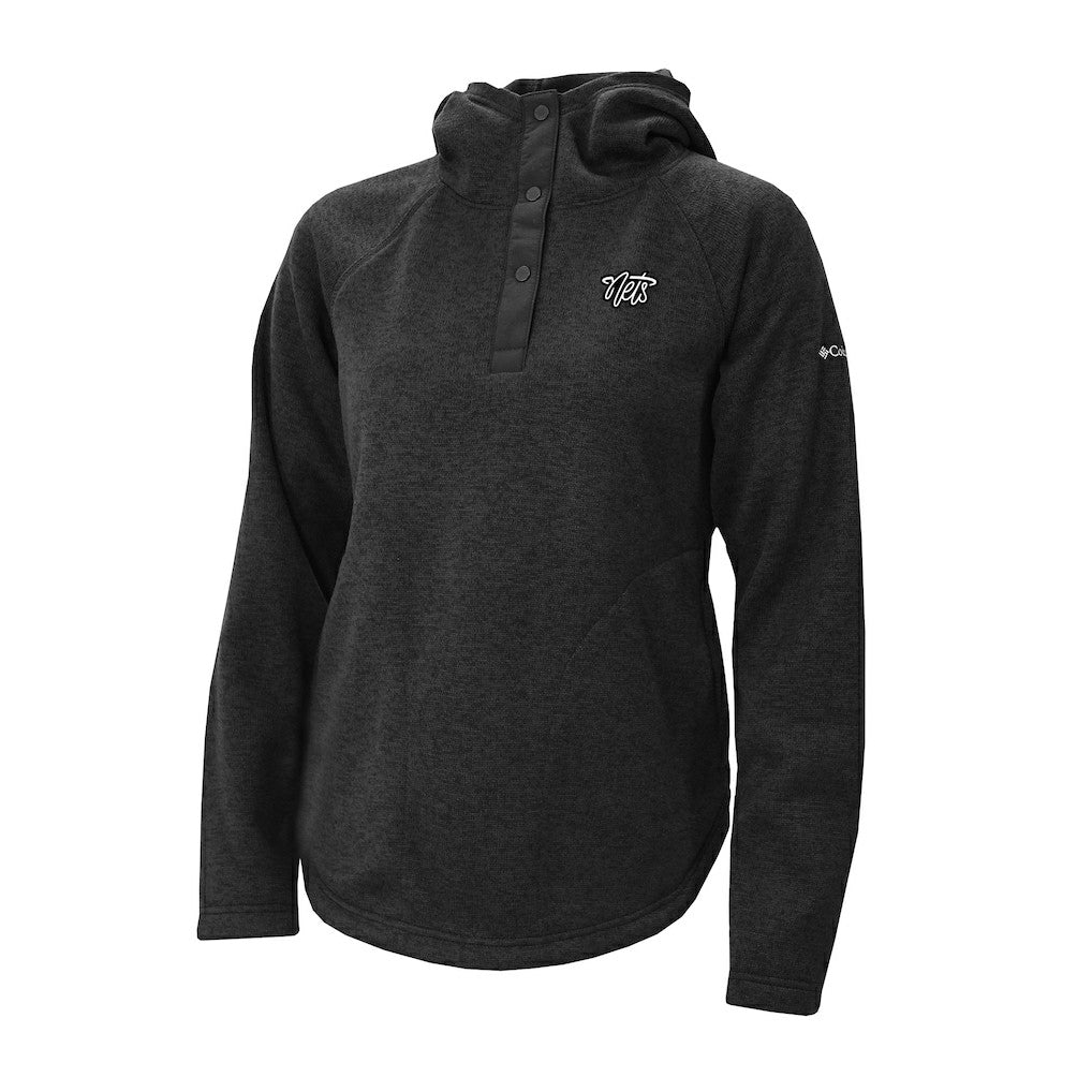 Brooklyn Nets Women's Sweater Weather Quarter-Snap Hoodie - Black | Columbia shop
