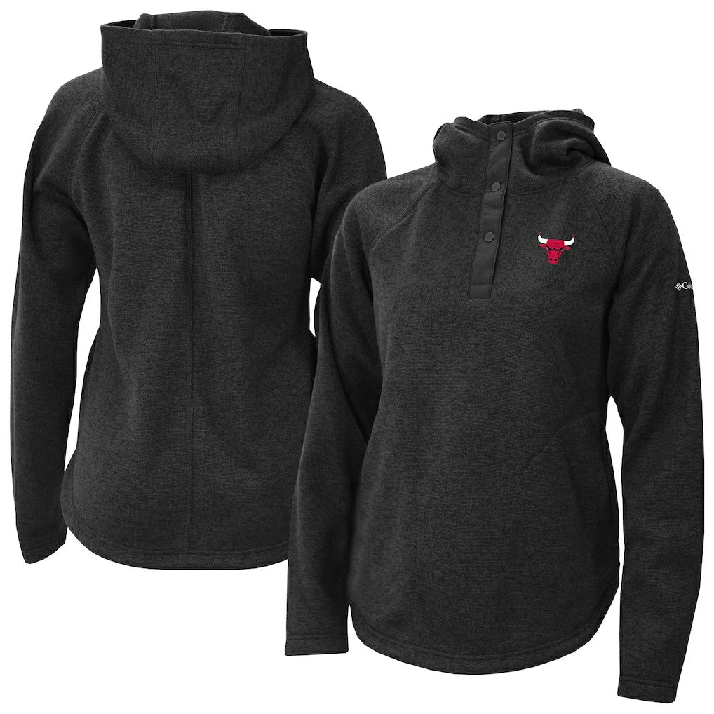 Chicago Bulls Women's Sweater Weather Quarter-Snap Hoodie - Black | Columbia cheap