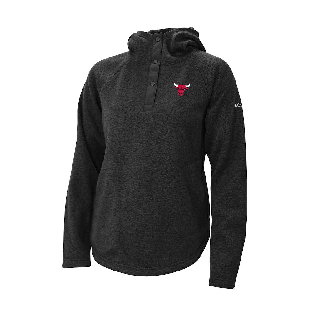 Chicago Bulls Women's Sweater Weather Quarter-Snap Hoodie - Black | Columbia cheap