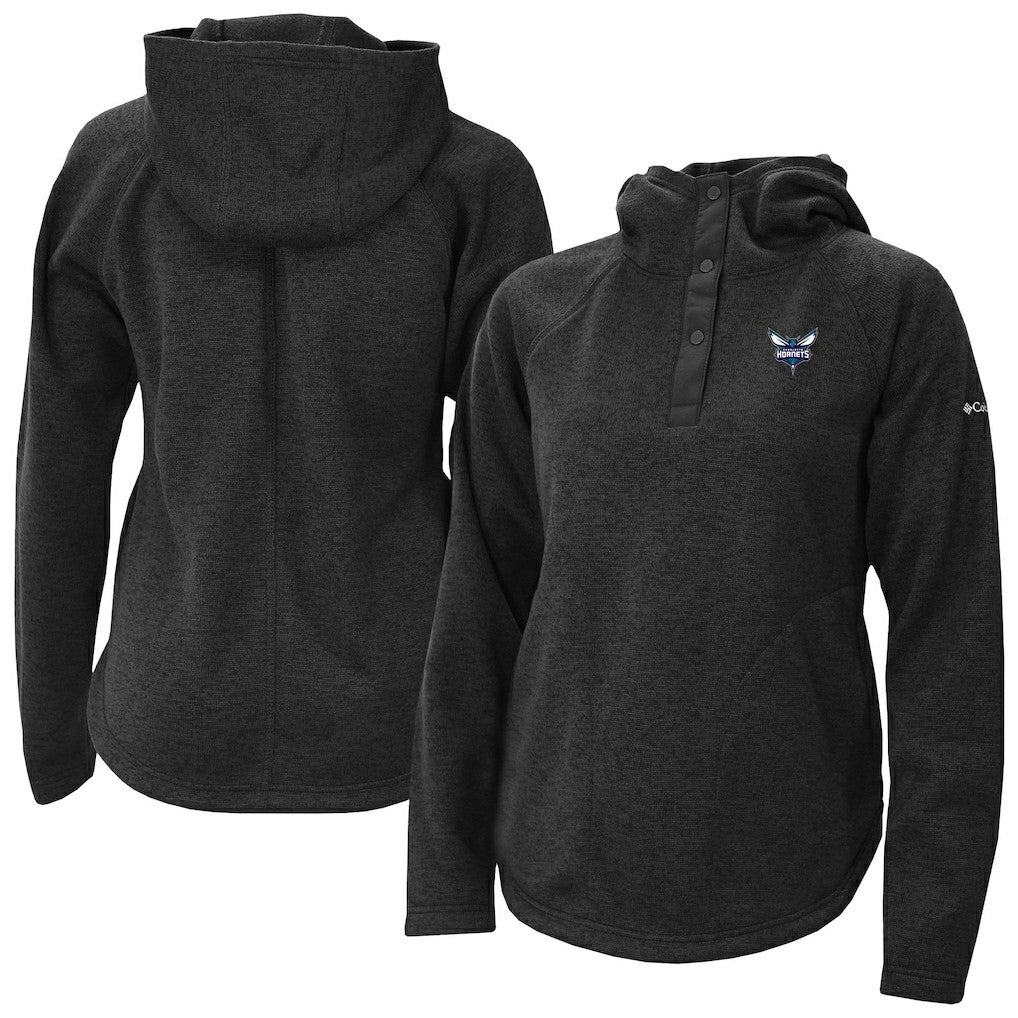 Charlotte Hornets Women's Sweater Weather Quarter-Snap Hoodie - Black | Columbia on sale
