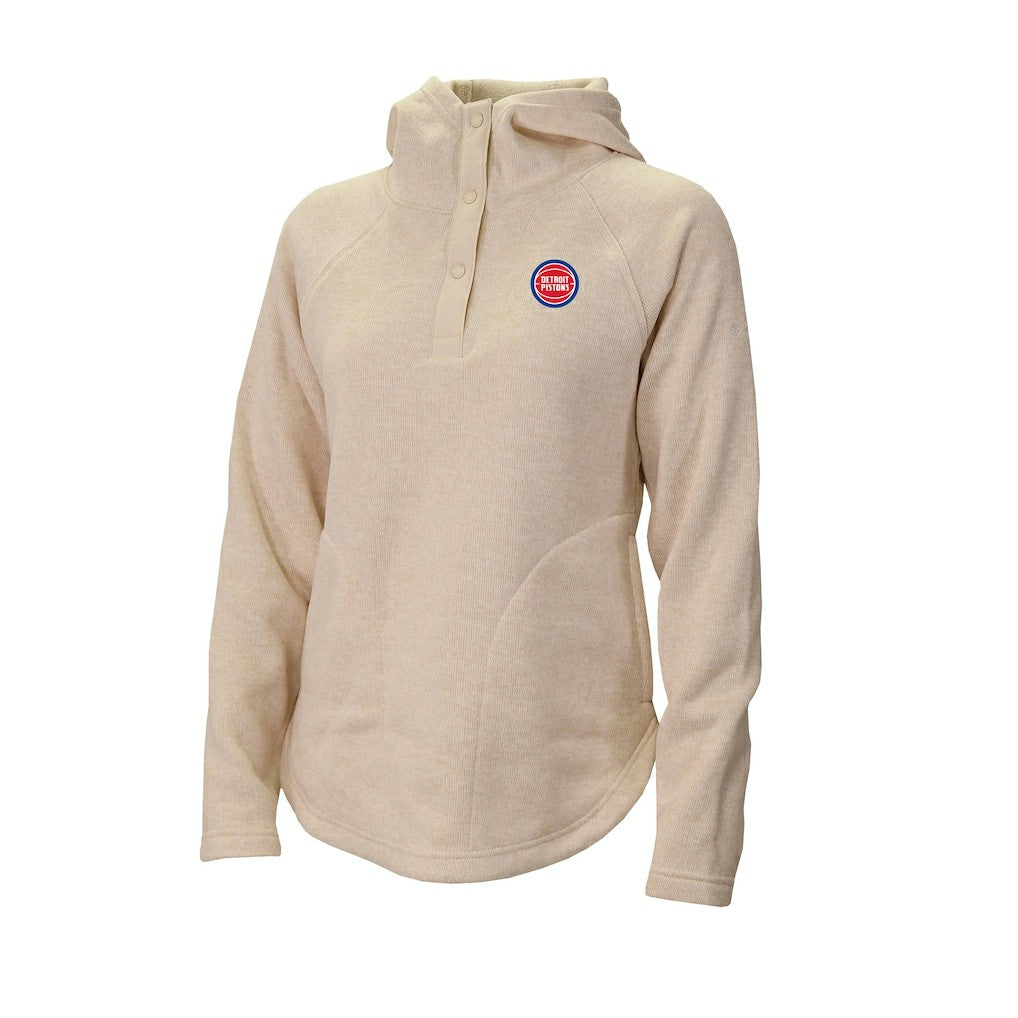 Detroit Pistons Women's Sweater Weather Quarter-Snap Hoodie sale - White | Columbia on sale