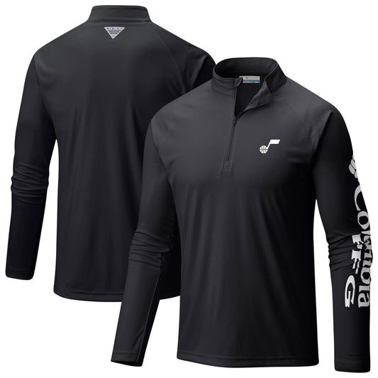 Utah Jazz PFG Terminal Tackle Quarter-Zip Top - Black | Columbia sale