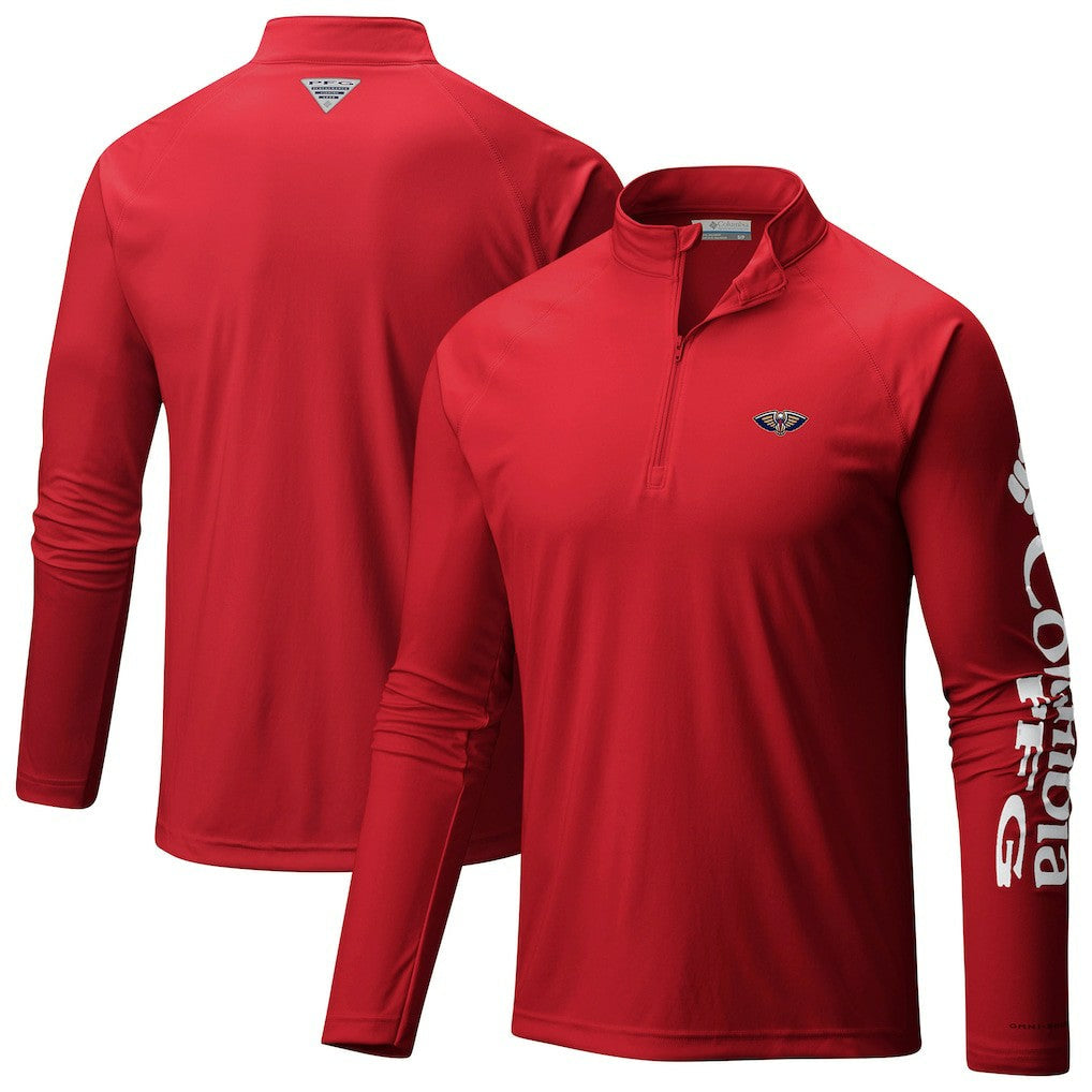 New Orleans Pelicans PFG Terminal Tackle Quarter-Zip Top - Red | Columbia online