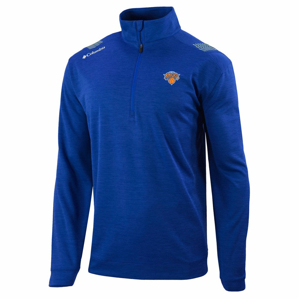 New York Knicks Oakland Downs Omni-Wick Quarter-Zip Top - Blue | Columbia sale