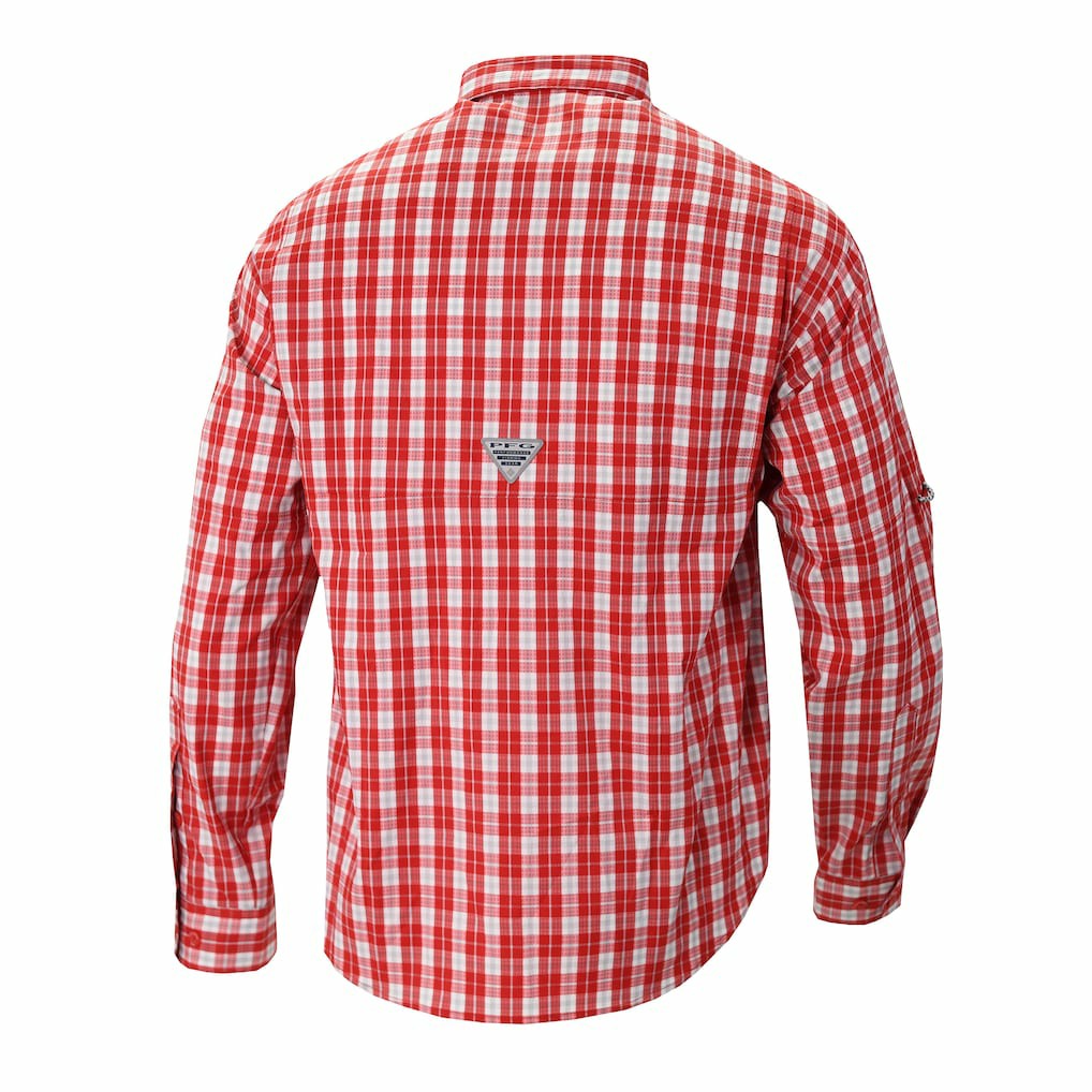 Houston Rockets Super Tamiami Omni-Shade Long Sleeve Button-Down Shirt - Red | Columbia shop