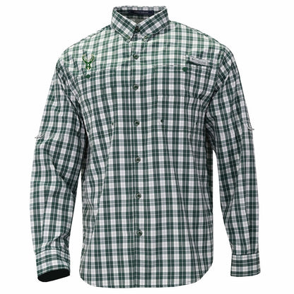 Milwaukee Bucks Super Tamiami Omni-Shade Long Sleeve Button-Down Shirt - Green | Columbia discount