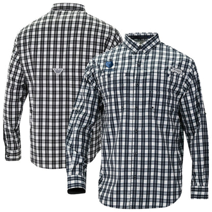 Memphis Grizzlies Super Tamiami Omni-Shade Long Sleeve Button-Down Shirt - Navy | Columbia on sale