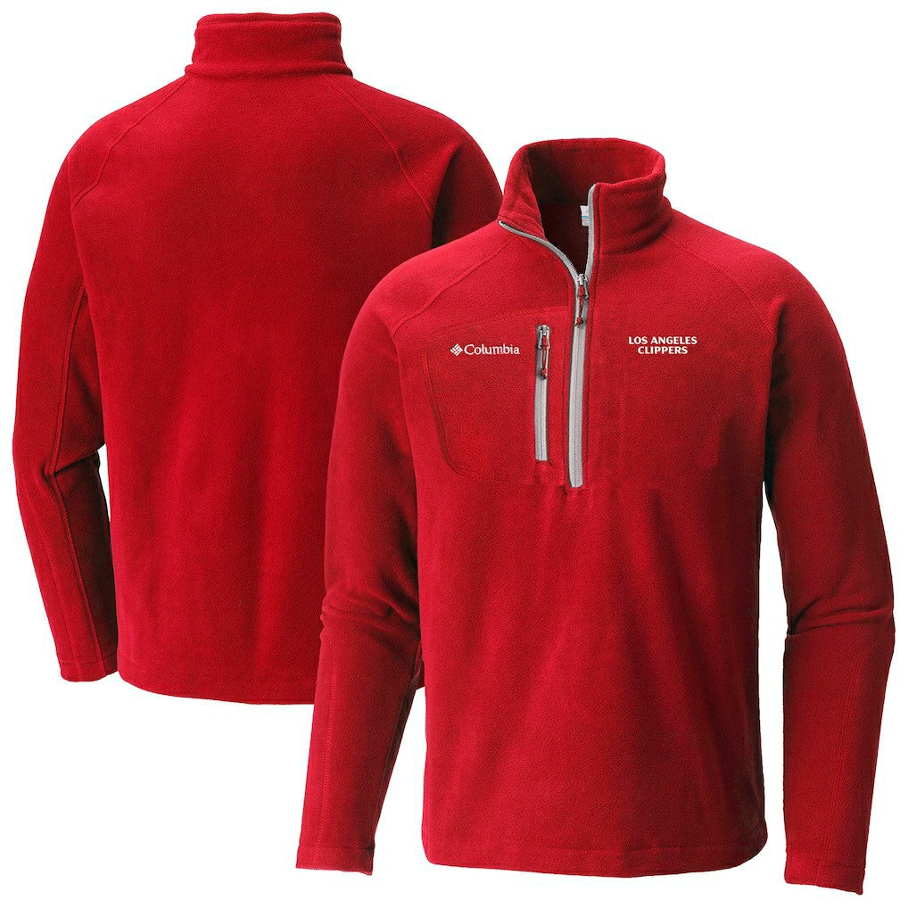 LA Clippers Fast Trek III Half-Zip Fleece Pullover - Red | Columbia on sale