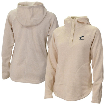 Utah Jazz Women's Sweater Weather Quarter-Snap Hoodie - Cream | Columbia discount