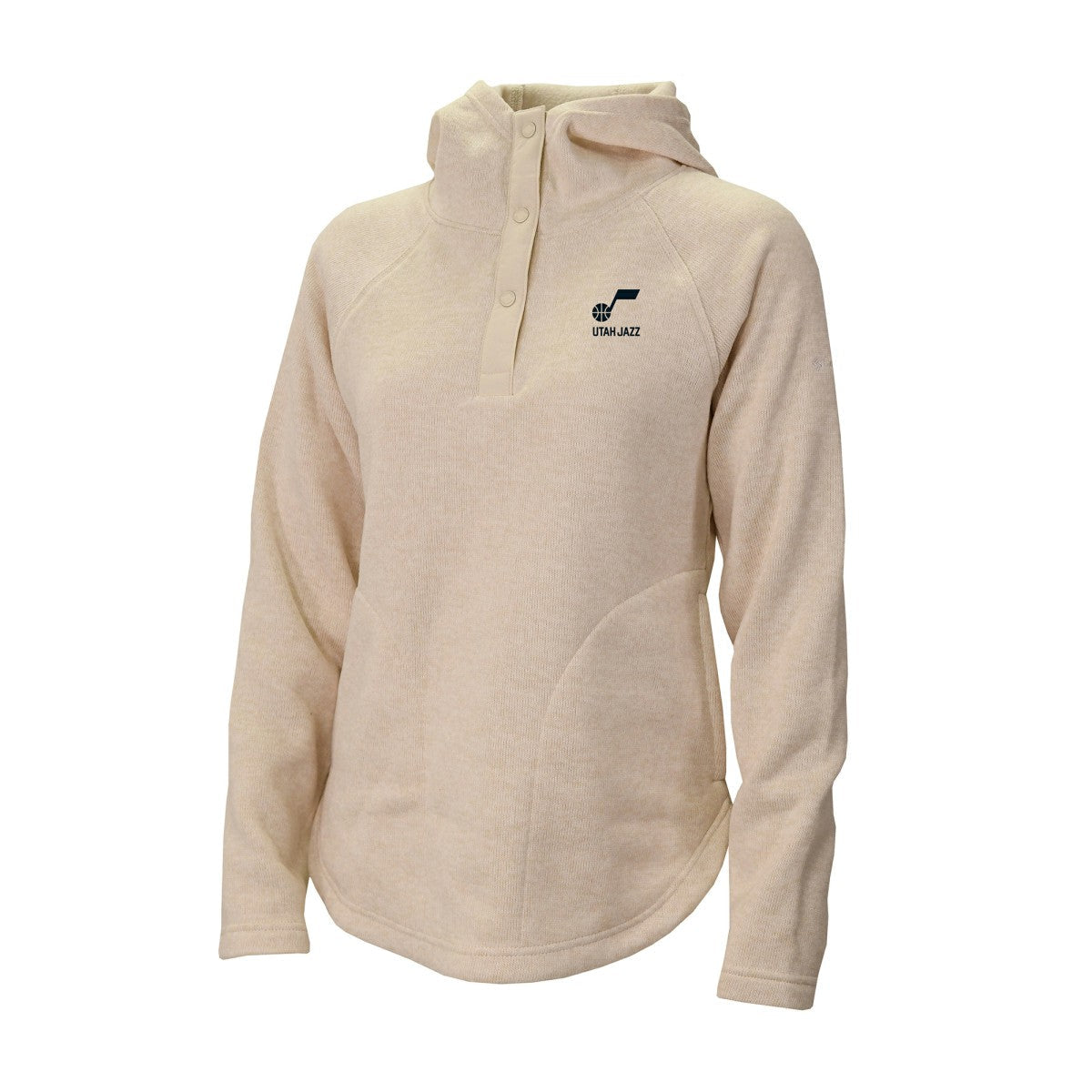 Utah Jazz Women's Sweater Weather Quarter-Snap Hoodie - Cream | Columbia discount