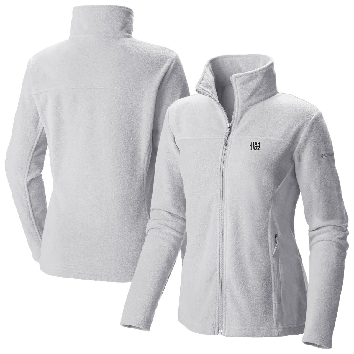 Utah Jazz Women's Give & Go II Fleece Full-Zip Jacket - White | Columbia shop