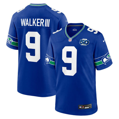 Kenneth Walker III Seattle Seahawks Alternate 50th Season Game Jersey - Royal | Nike online