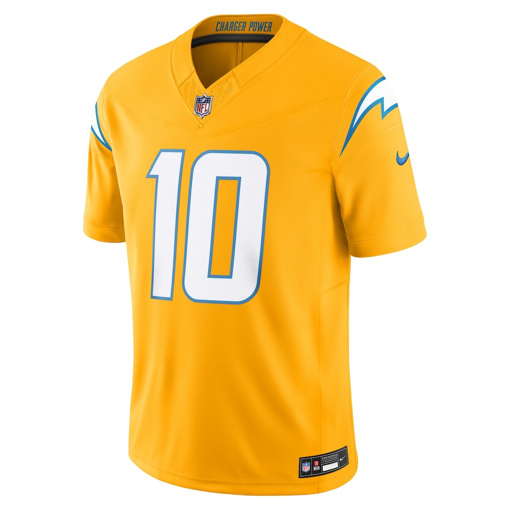 Justin Herbert Los Angeles Chargers Alternate Charger Power Vapor F.U.S.E. Limited Jersey - Gold | Nike sale