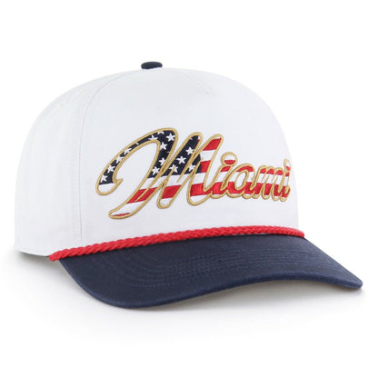 Miami Dolphins '47 Patriotic Overhand Hitch Adjustable Hat - White sale