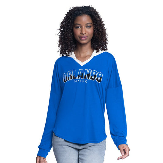 Orlando Magic G-III 4Her by Carl Banks Women's Bench Player Oversized Long Sleeve Hooded Top - Blue discount