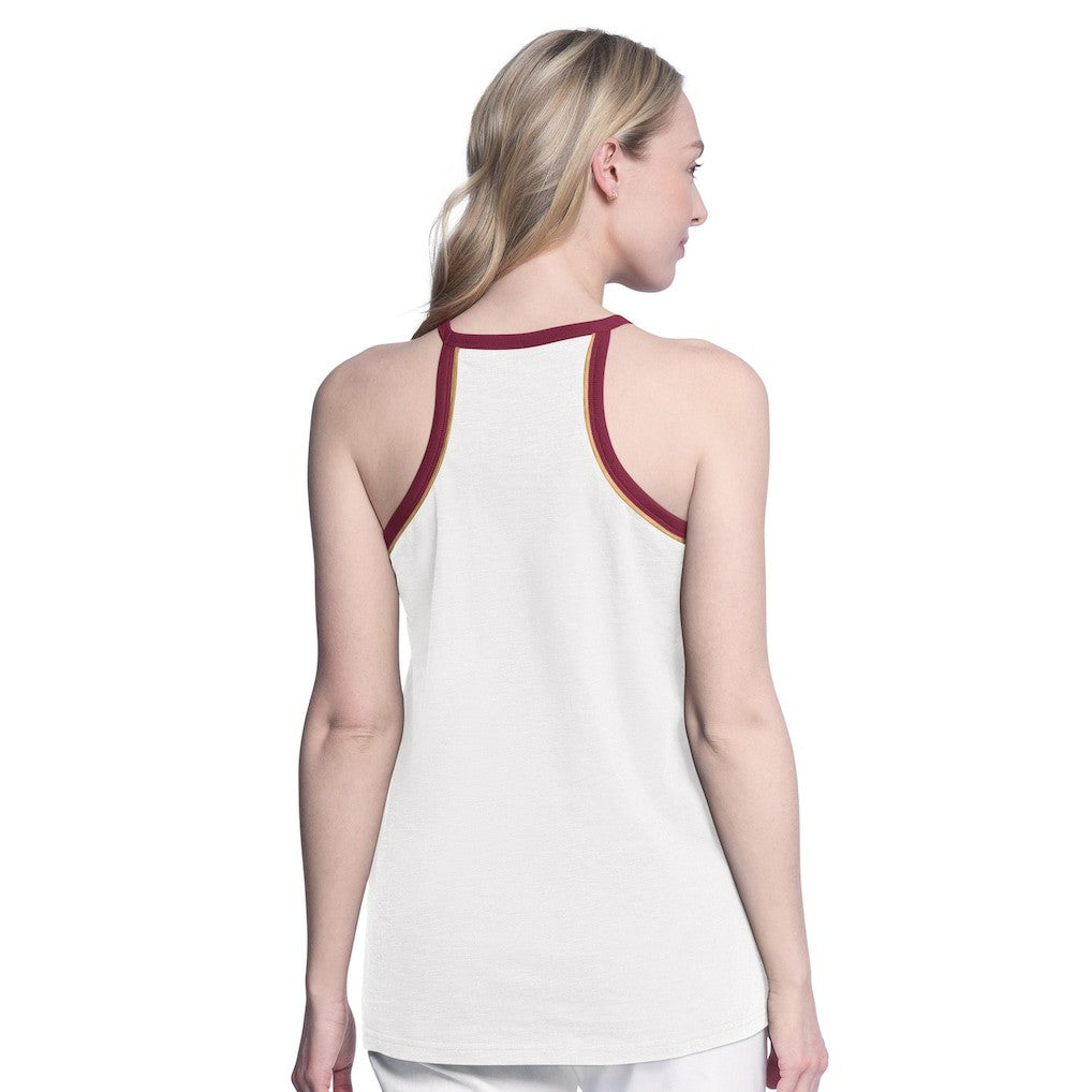 Cleveland Cavaliers G-III 4Her by Carl Banks Women's Curveball Racerback Scoop Neck Slub Tank Top sale - White cheap