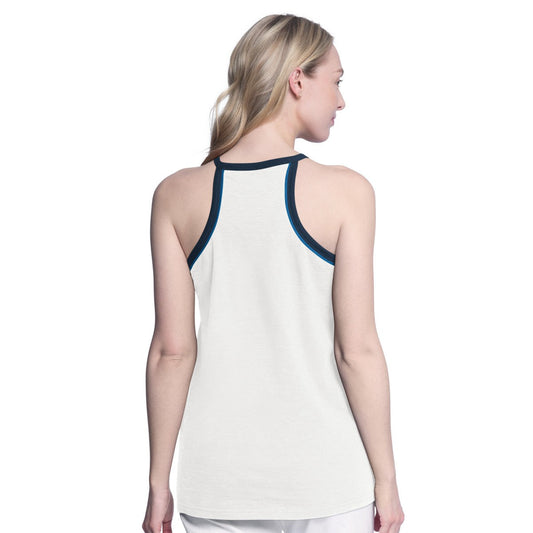 Minnesota Timberwolves G-III 4Her by Carl Banks Women's Curveball Racerback Scoop Neck Slub Tank Top - White shop