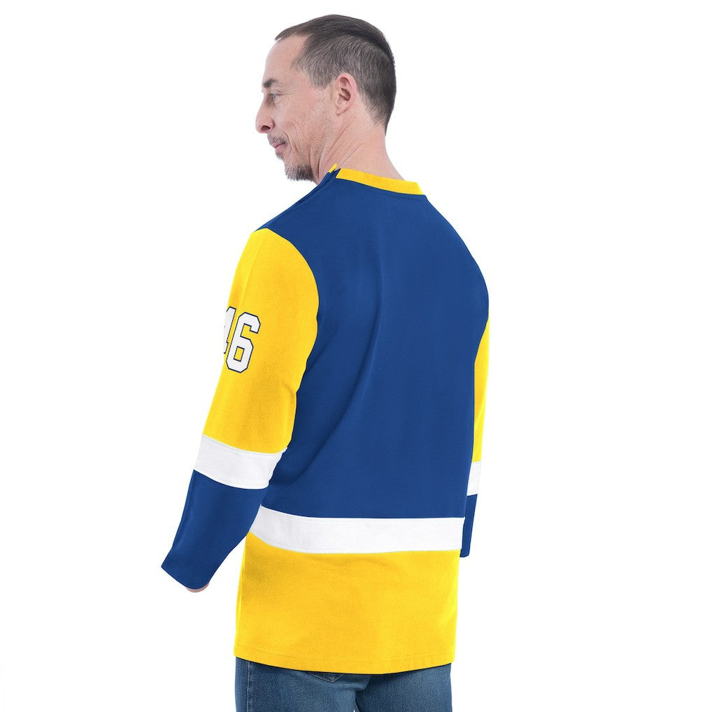 Golden State Warriors G-III Sports by Carl Banks Adaptive Rugby Long Sleeve Top sale - Royal discount