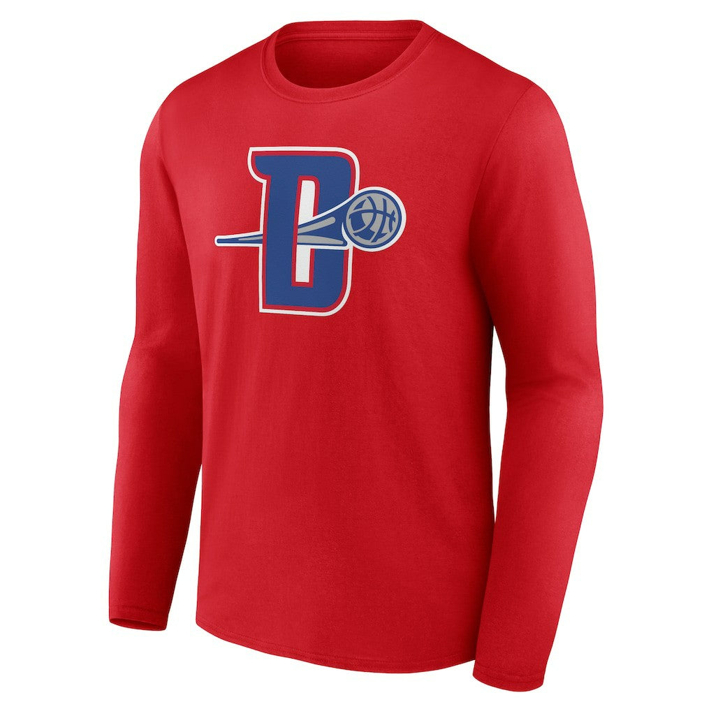 Detroit Pistons Alternate Logo Long Sleeve T-Shirt sale - Red cheap