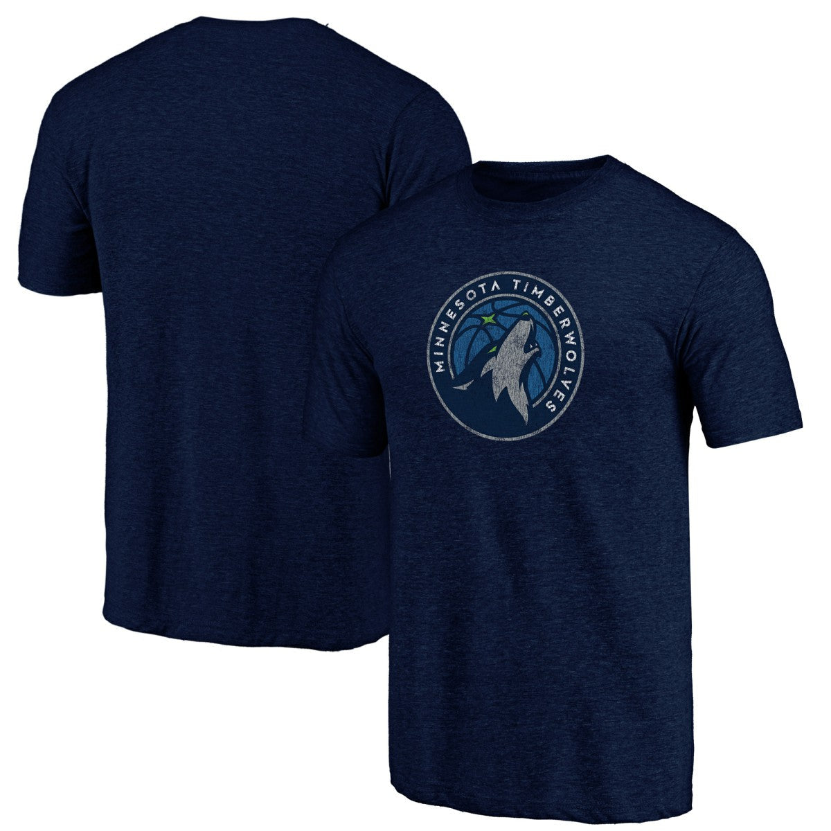 Minnesota Timberwolves Distressed Tri-Blend T-Shirt - Navy sale