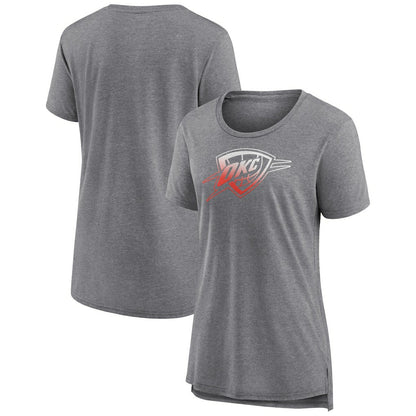Oklahoma City Thunder Women's Gradient Logo Tri-Blend T-Shirt - Gray cheap