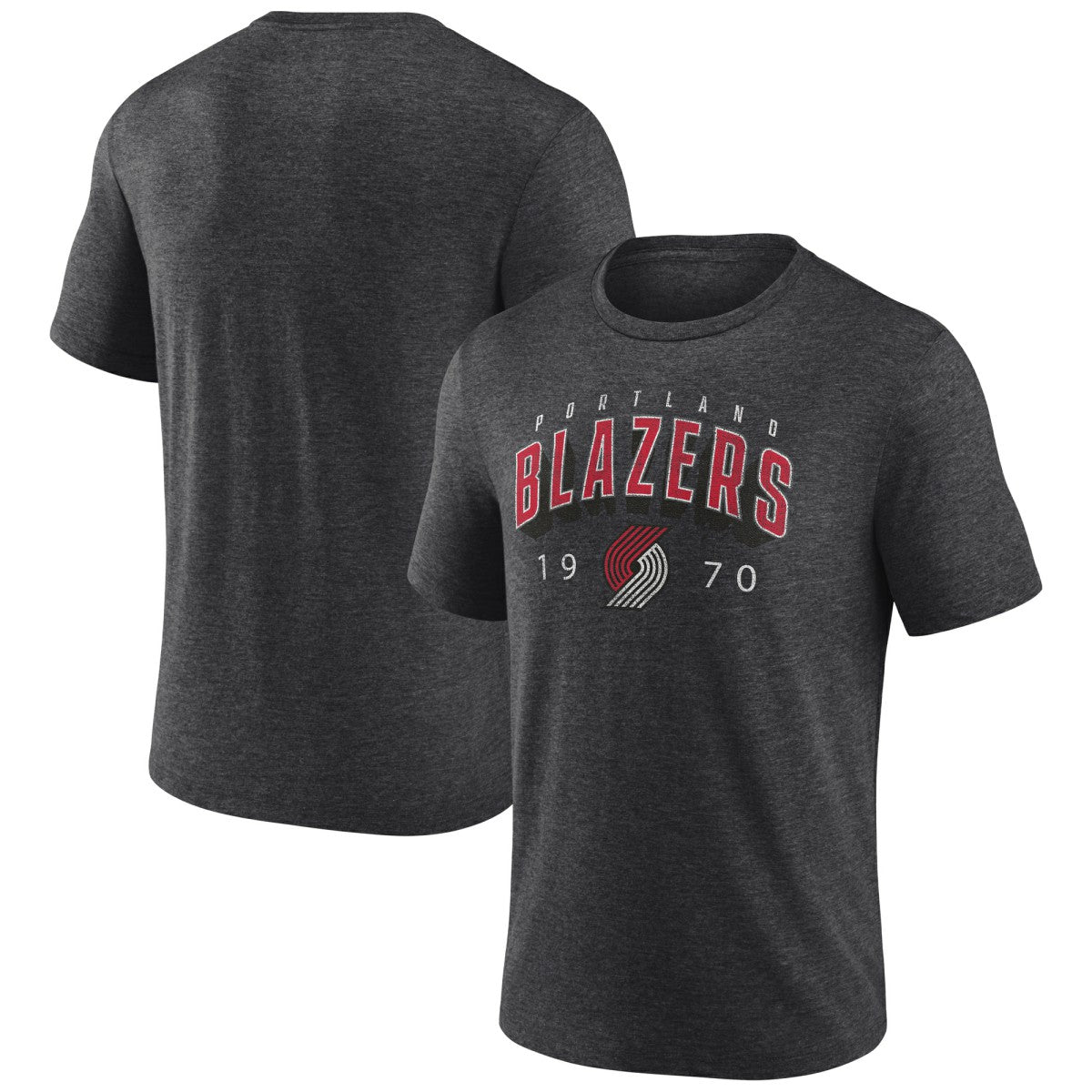 Portland Trail Blazers Backboard Tri-Blend T-Shirt - Charcoal shop