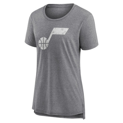 Utah Jazz Women's Distressed Logo Tri-Blend T-Shirt - Gray online