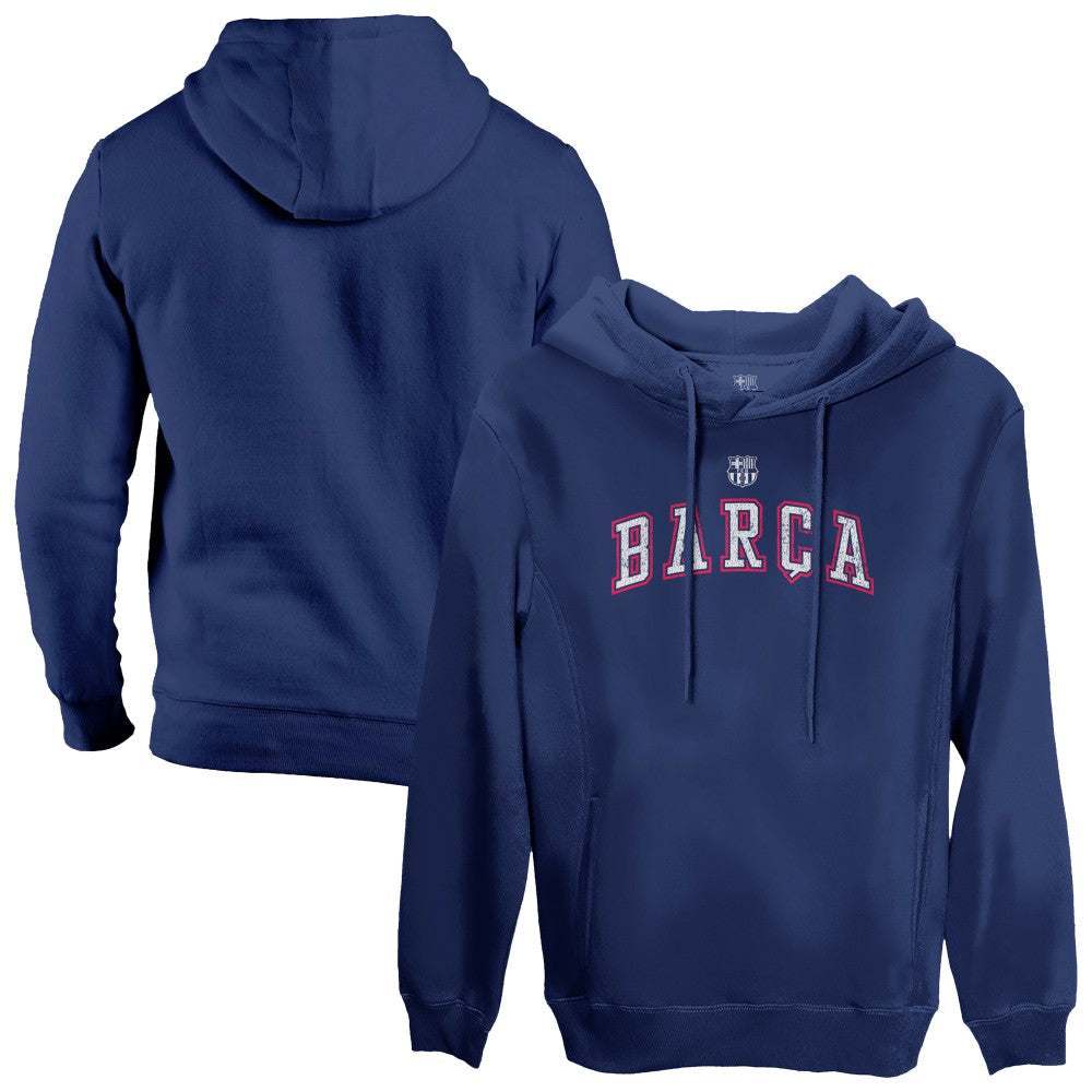 Barcelona 1863FC Athletic Wordmark Fleece Pullover Hoodie - Navy for sale