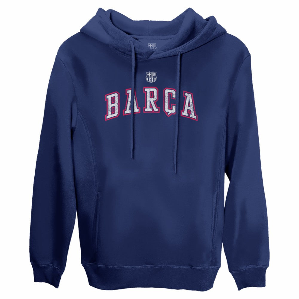Barcelona 1863FC Athletic Wordmark Fleece Pullover Hoodie - Navy for sale