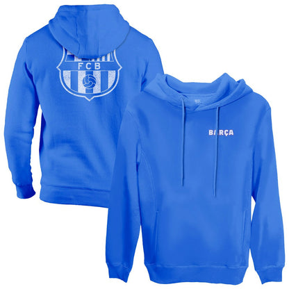 Barcelona 1863FC Wordmark Fleece Pullover Hoodie - Blue outlet