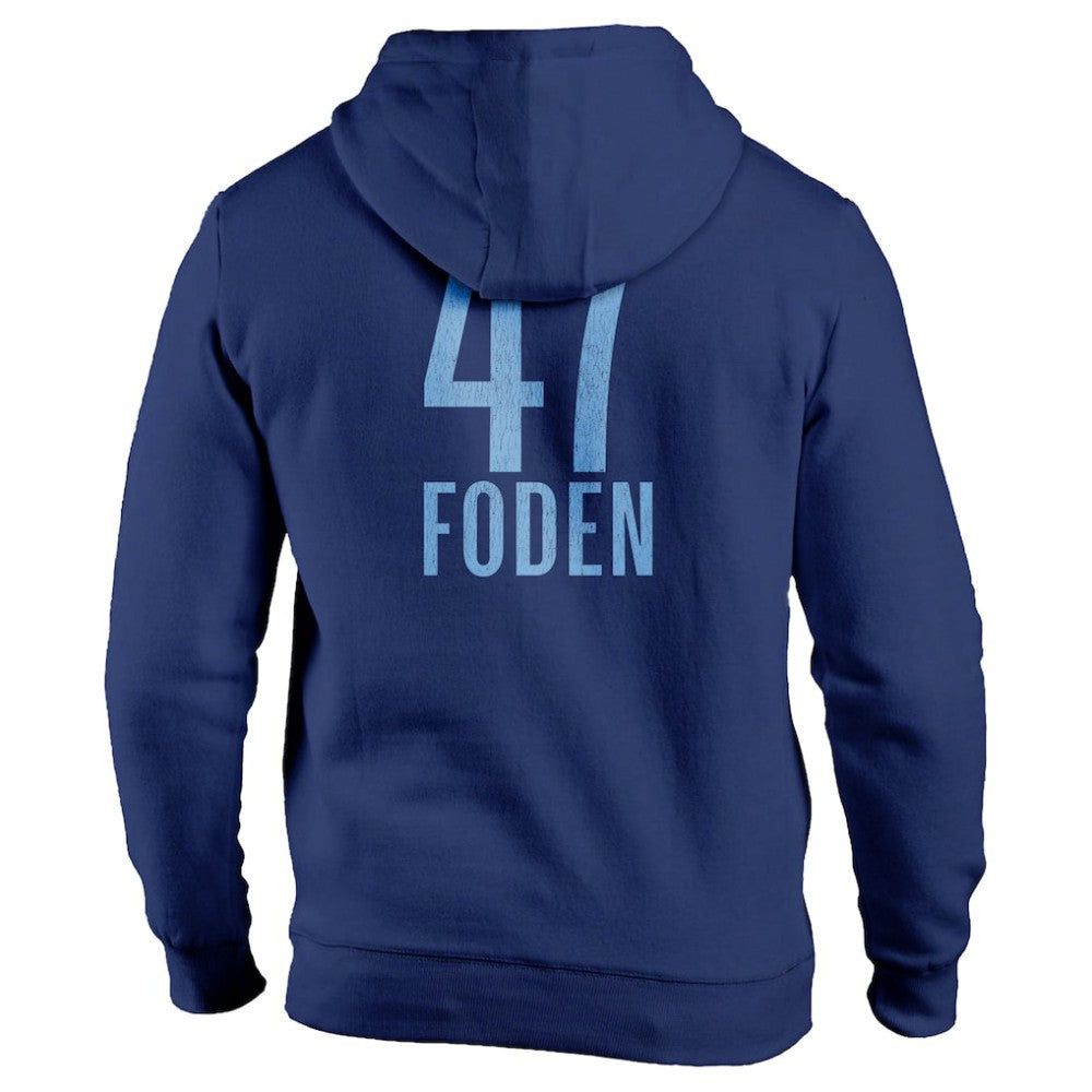 Phil Foden Manchester City 1863FC Player Fleece Pullover Hoodie - Navy shop