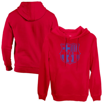 Barcelona 1863FC Mono Badge Fleece Pullover Hoodie - Red sale