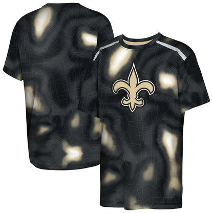 New Orleans Saints Outerstuff Youth End Zone Dri-Tek T-Shirt - Black outlet