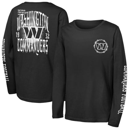 Washington Commanders Outerstuff Youth Rumble Long Sleeve T-Shirt - Black for sale