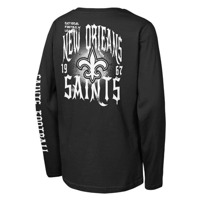 New Orleans Saints Outerstuff Youth Rumble Long Sleeve T-Shirt - Black discount