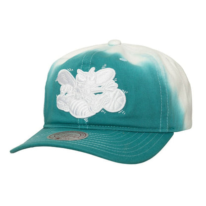 Charlotte Hornets Dip Dye Pro Crown Adjustable Hat - Teal/White | Mitchell & Ness online