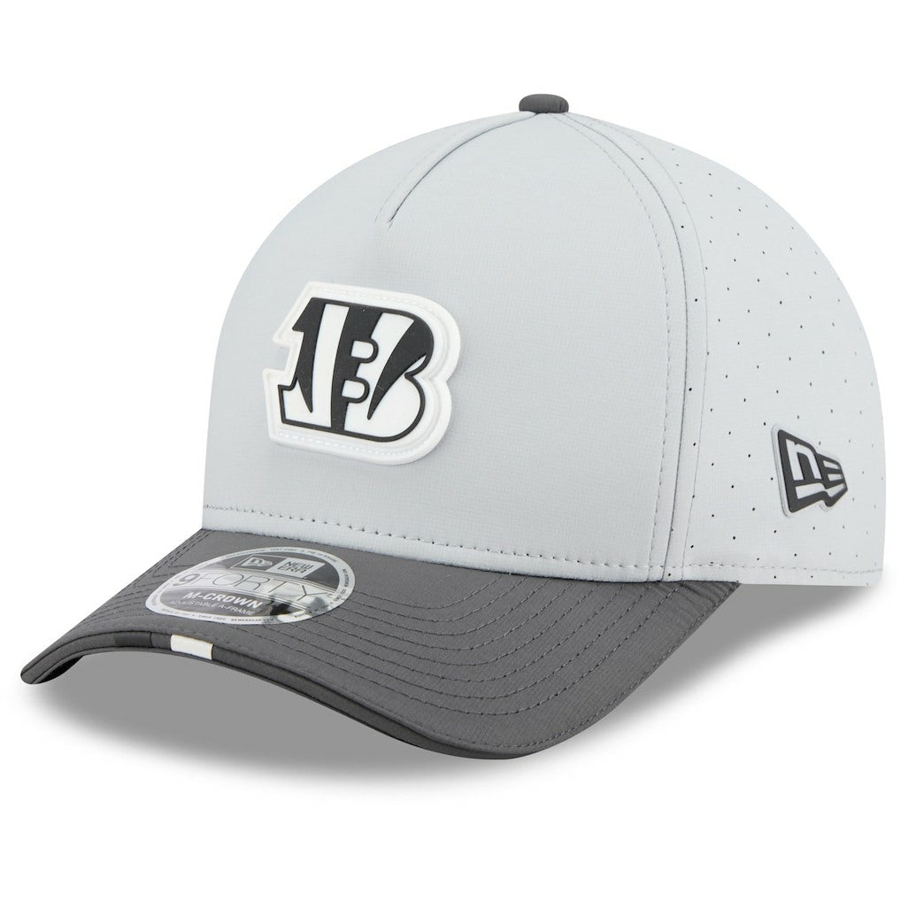 Cincinnati Bengals New Era 2025 NFL Training Camp A-Frame 9FORTY Adjustable Hat - Gray/Graphite outlet