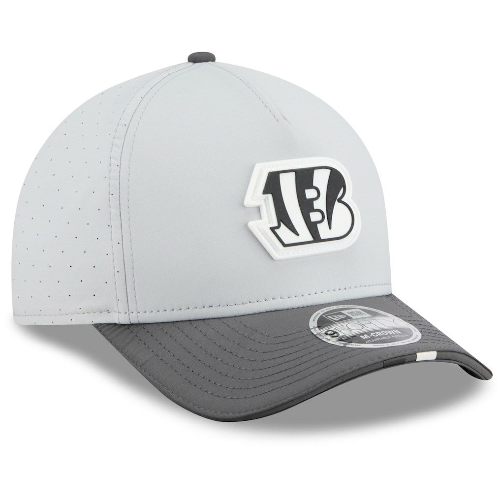 Cincinnati Bengals New Era 2025 NFL Training Camp A-Frame 9FORTY Adjustable Hat - Gray/Graphite outlet