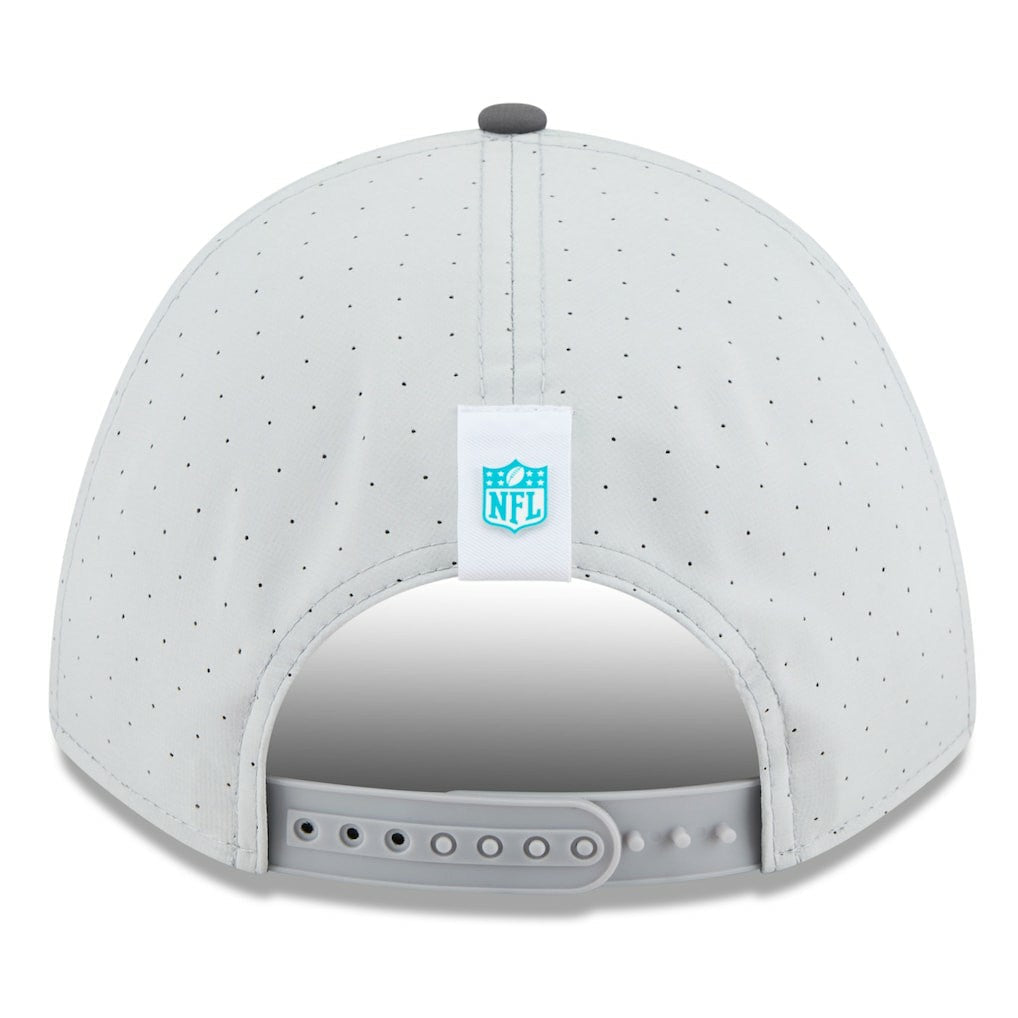 Miami Dolphins New Era 2025 NFL Training Camp A-Frame 9FORTY Adjustable Hat - Gray/Graphite on sale