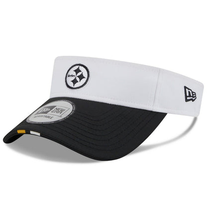 Pittsburgh Steelers New Era 2025 NFL Training Camp Adjustable Visor - White/Black sale