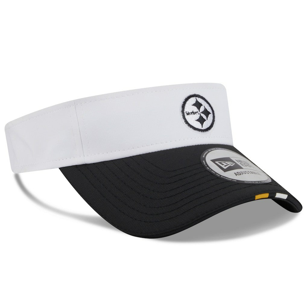 Pittsburgh Steelers New Era 2025 NFL Training Camp Adjustable Visor - White/Black sale