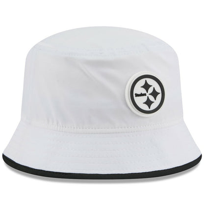 Pittsburgh Steelers New Era 2025 NFL Training Camp Stretch Bucket Hat - White on sale